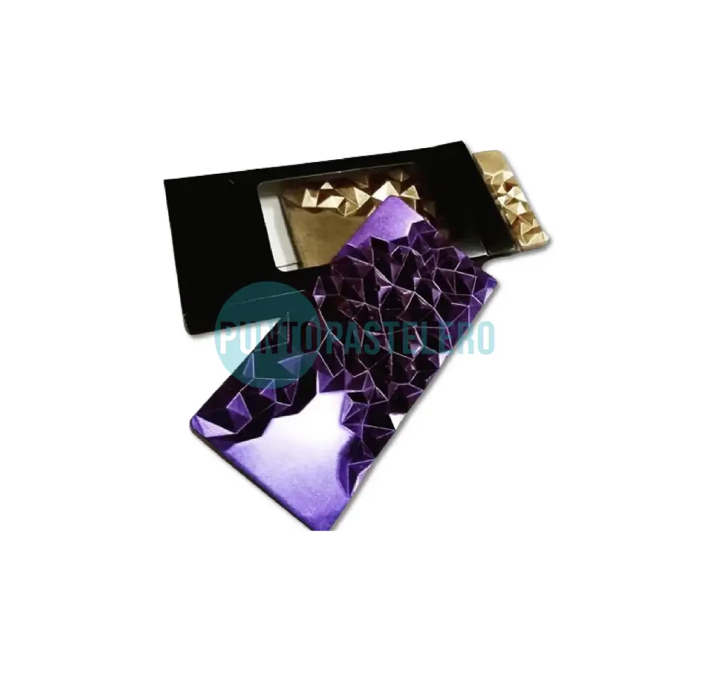 CAJA TABLETA DE CHOCOLATE CON VISOR NEGRA (16.5X8.5X1.8 CM) [F]