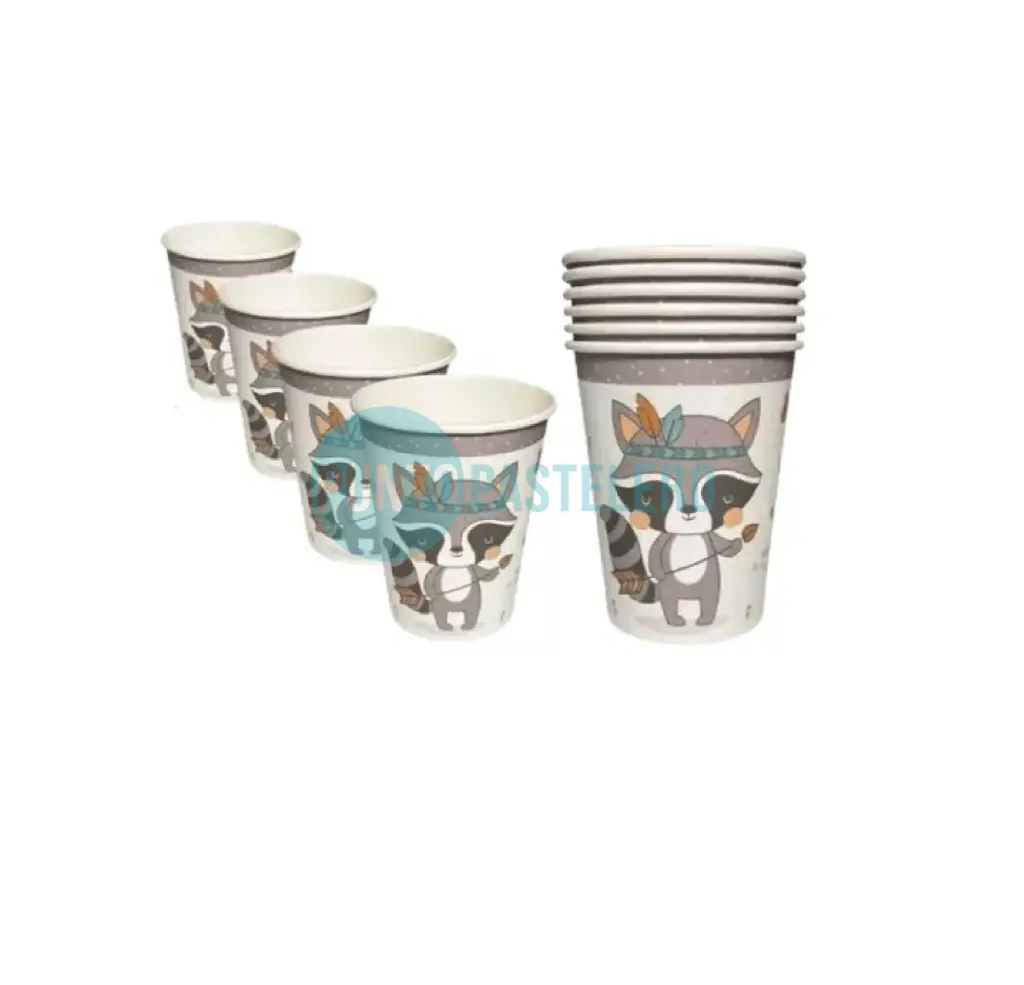 VASO POLIPAPEL ANIMALITOS DEL BOSQUE (10 U.)