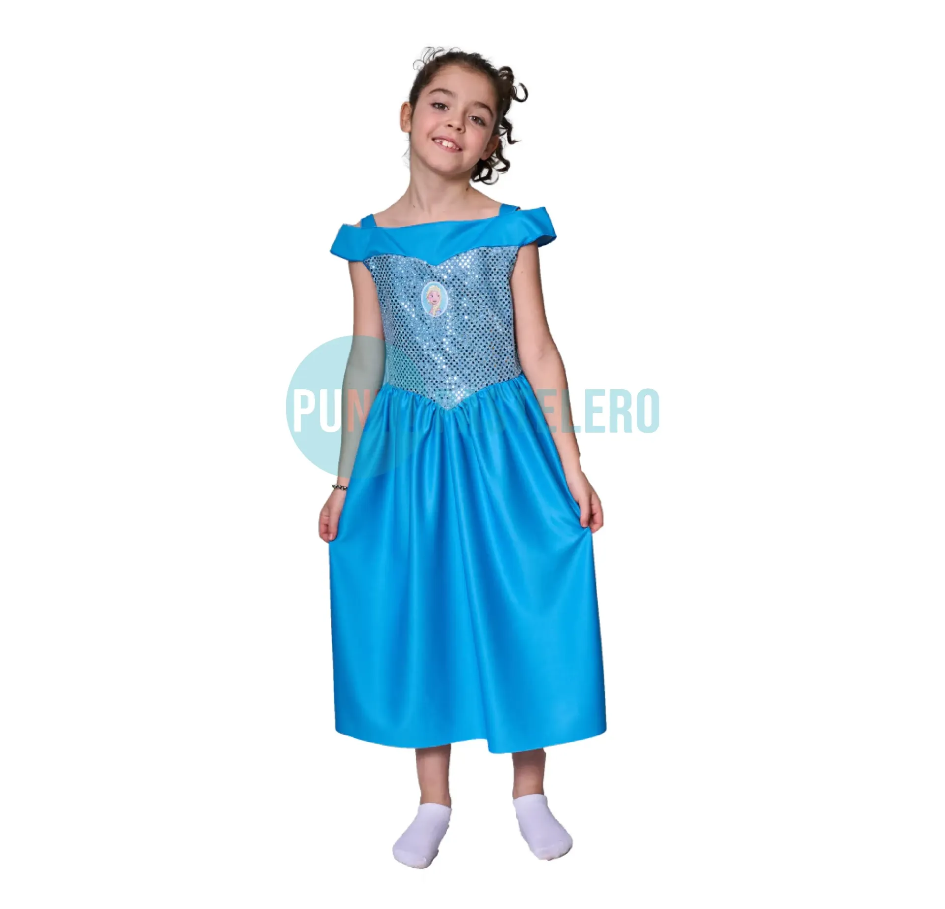 [7798240796045] DISFRAZ OFICIAL FROZEN ELSA ECONOMICO (TALLE 1) (5-6 AÑOS)