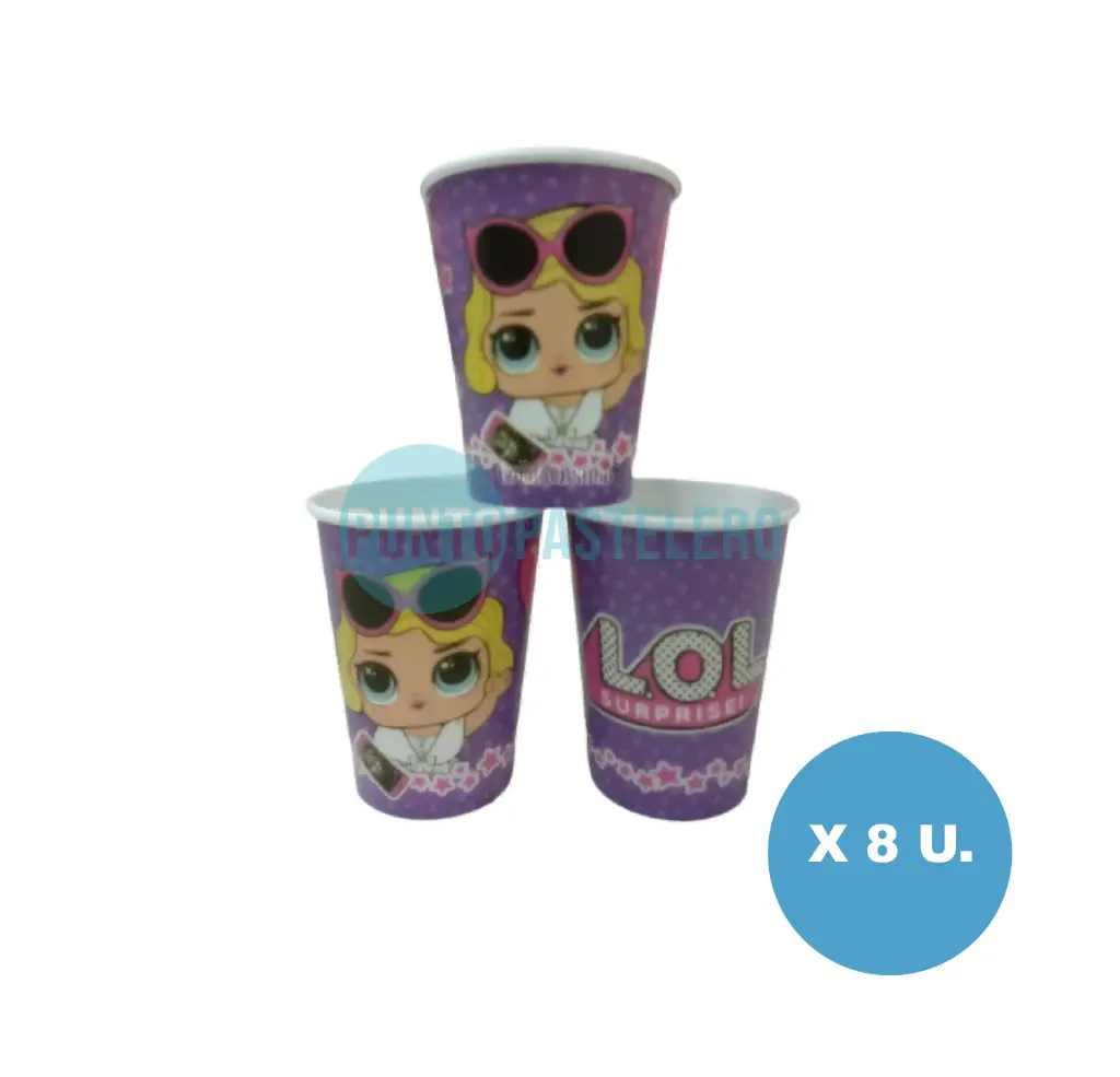VASO POLIPAPEL LOL (8 U.)