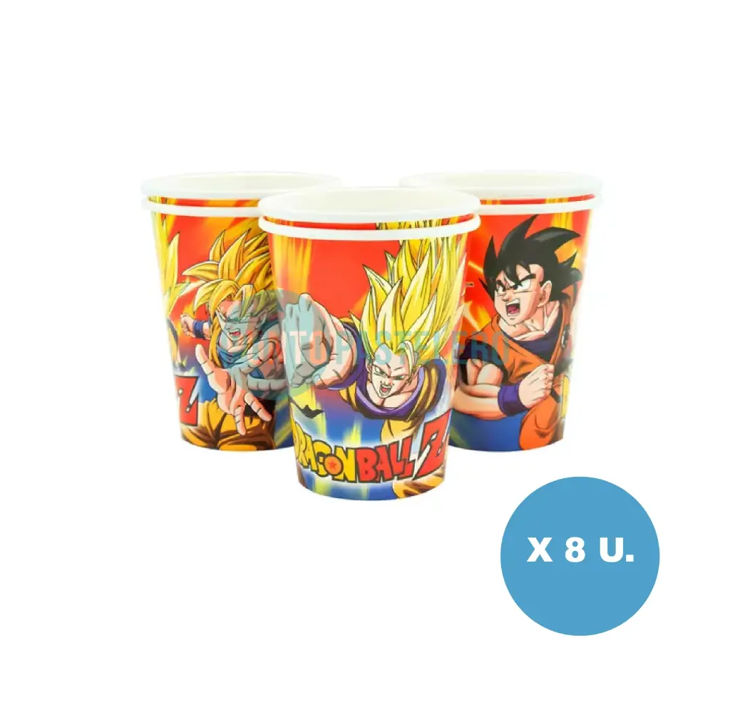 [7798342404145] VASO POLIPAPEL DRAGON BALL Z (8 U.)