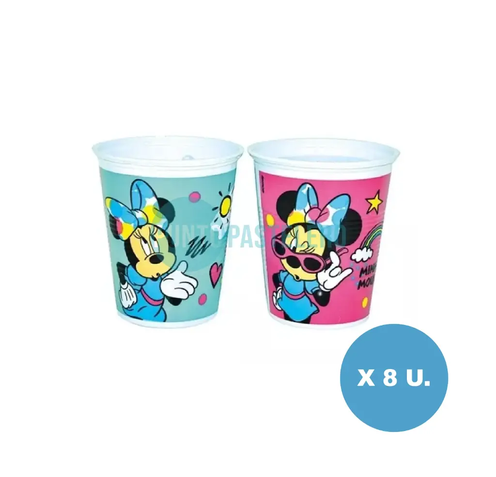 VASO POLIPAPEL MINNIE MOUSE (8 U.)
