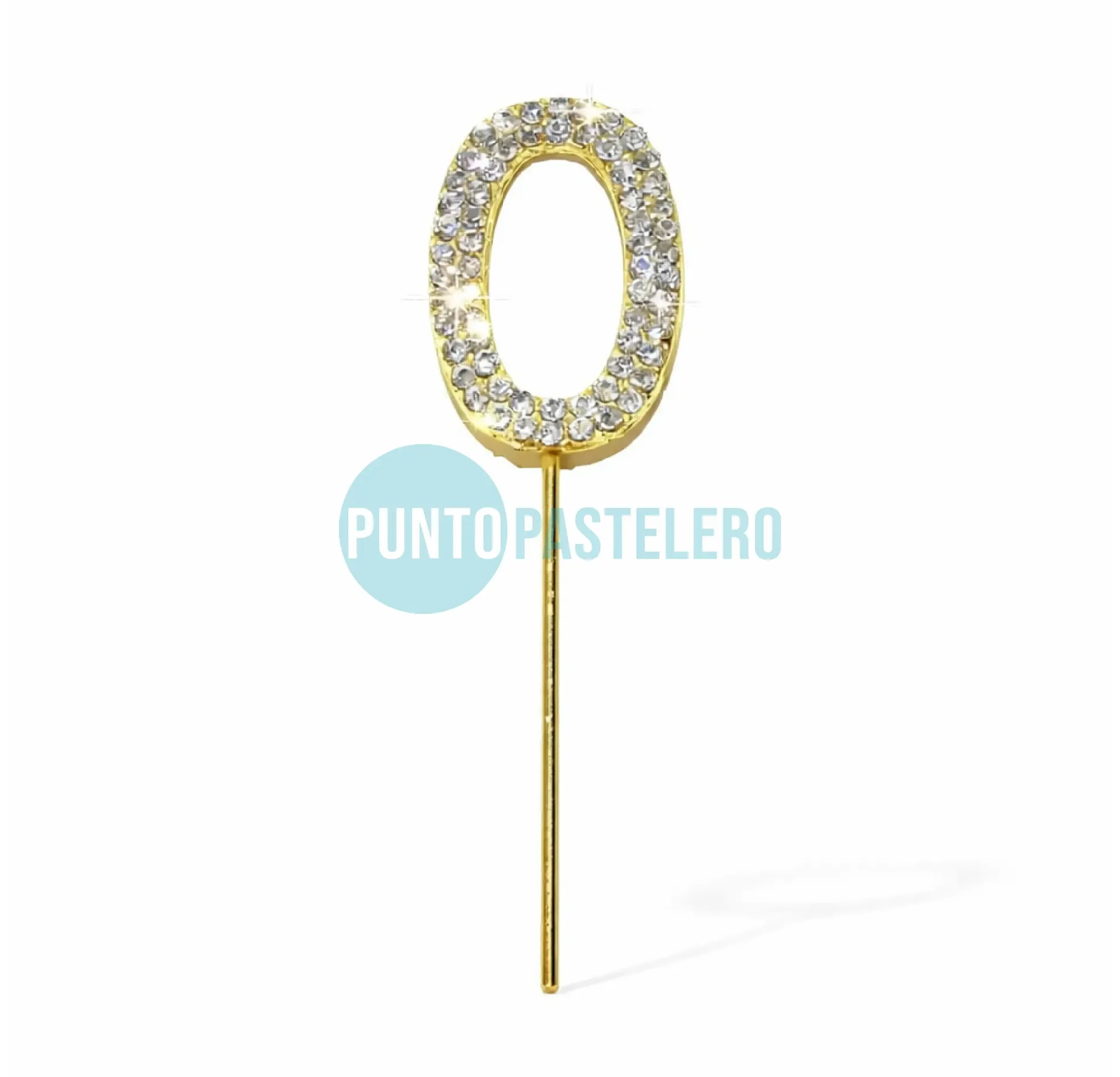 [7799088035761] PINCHE NUMERO CON STRASS DORADO (N°0)