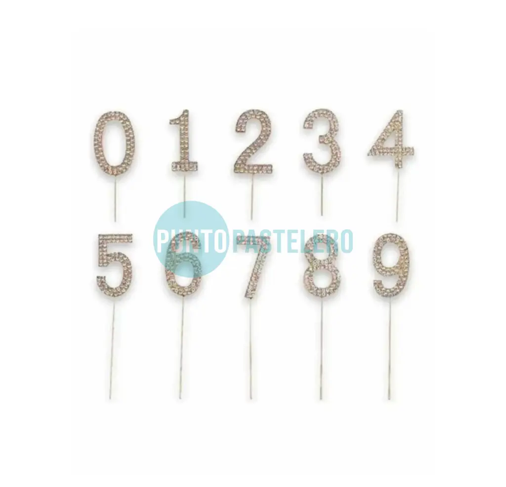 PINCHE NUMERO CON STRASS DORADO (N°0)