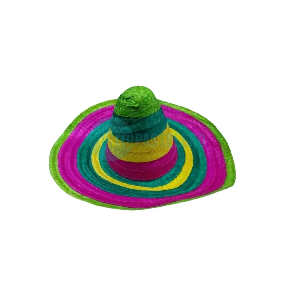 GORRO MEXICANO RAFIA MULTICOLOR