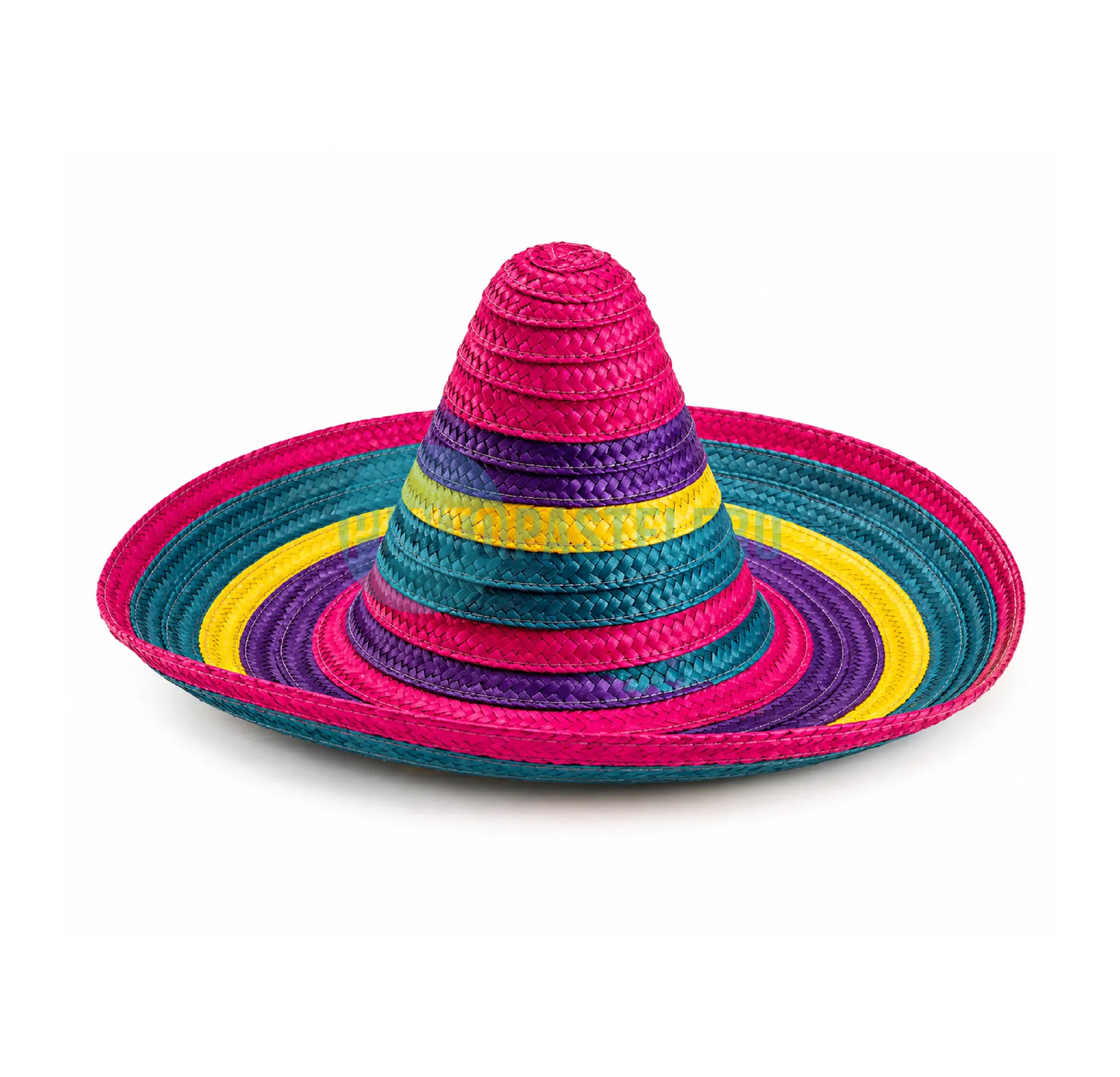 GORRO MEXICANO RAFIA MULTICOLOR