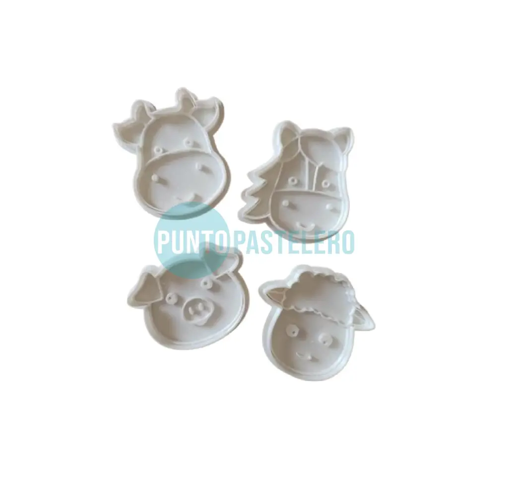 CORTANTE 3D CON MARCADOR "ANIMALES DE LA GRANJA" (VACA - CABALLO - CERDO - OVEJA) [CAJA 26]