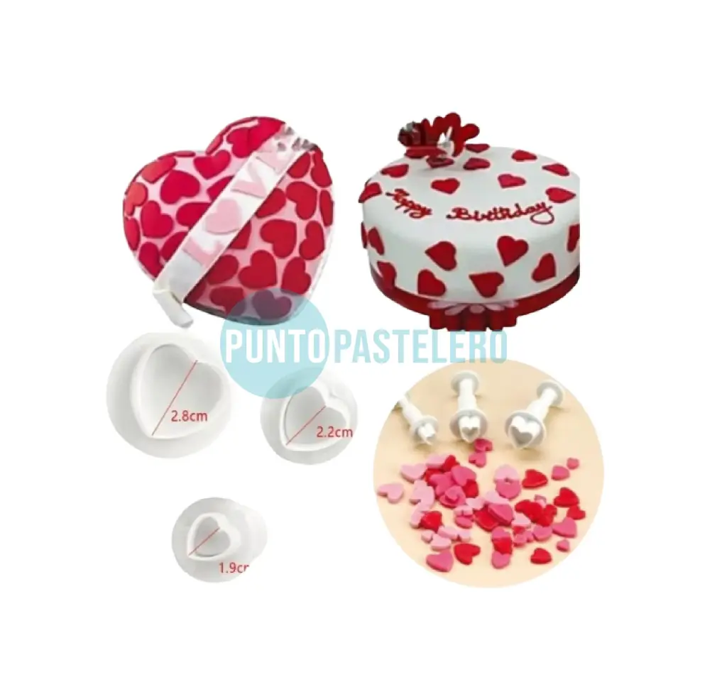 CORTANTE MARCADOR PLASTICO CORAZONES CON EXPULSOR [CAJA 22]