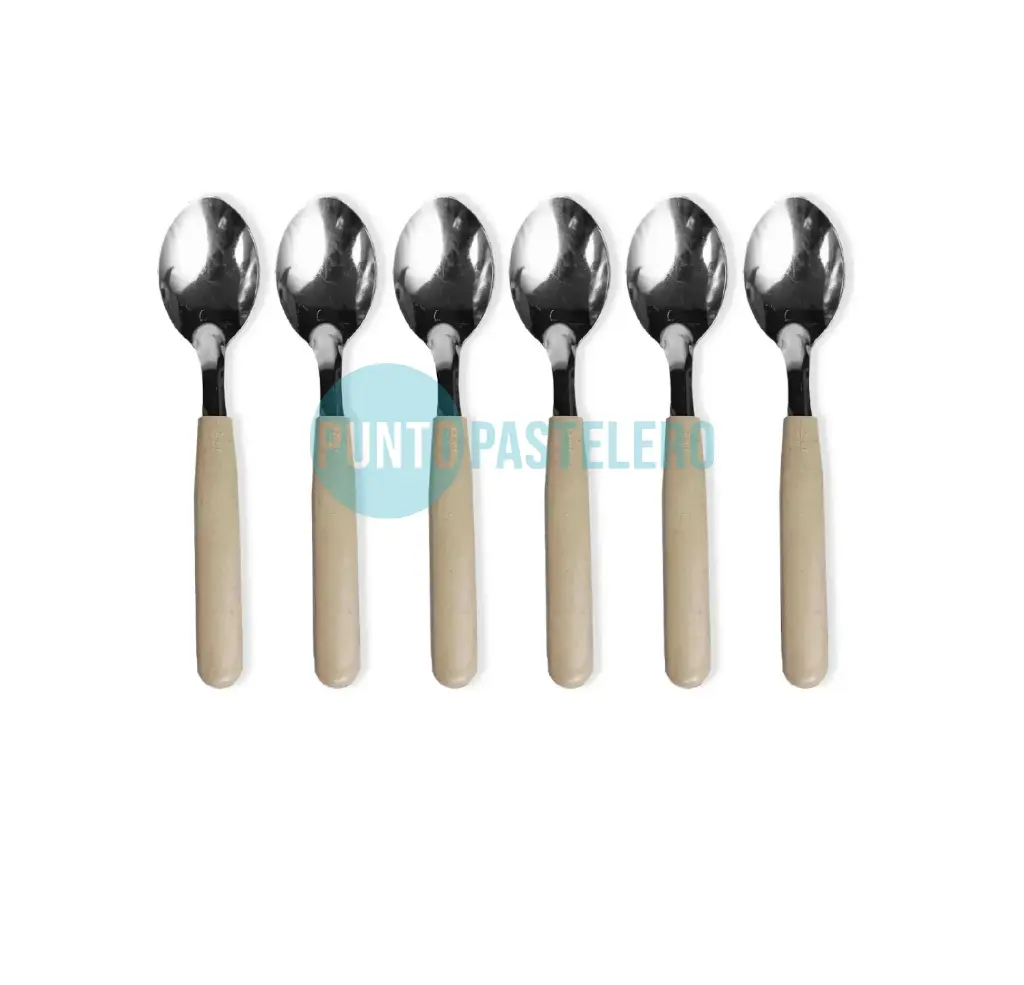 CUCHARA METAL HOJITAS (X 6 U.)