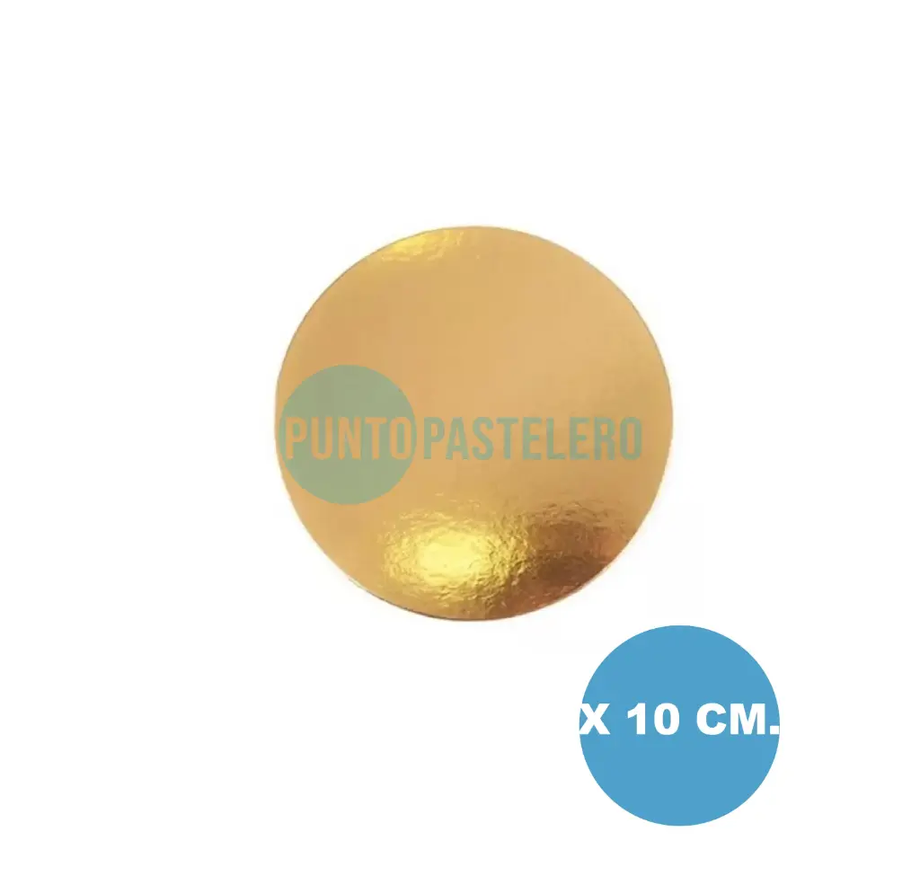 DISCO DORADO BASE TORTA (10 CM)
