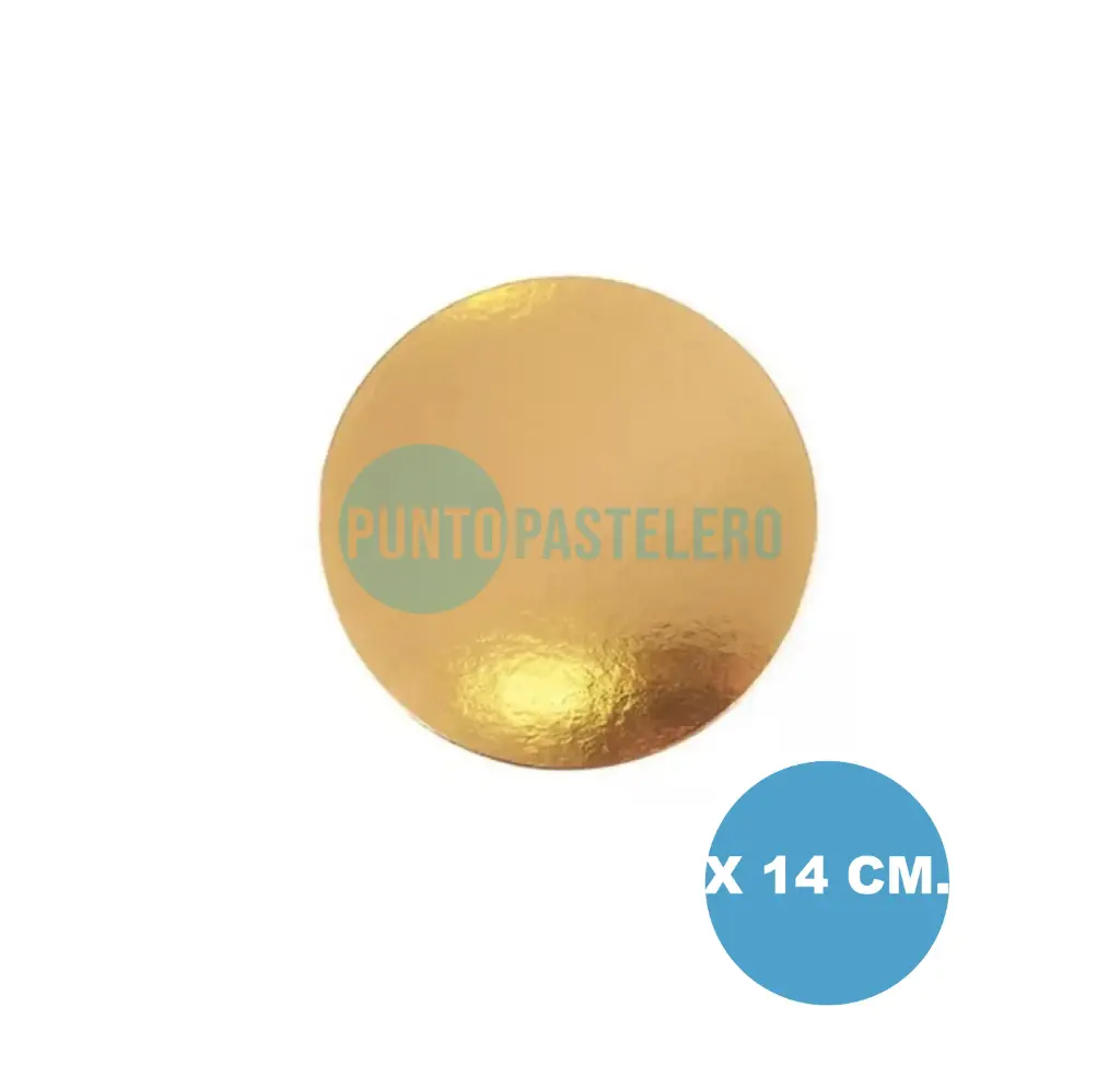 DISCO DORADO BASE TORTA (14 CM)