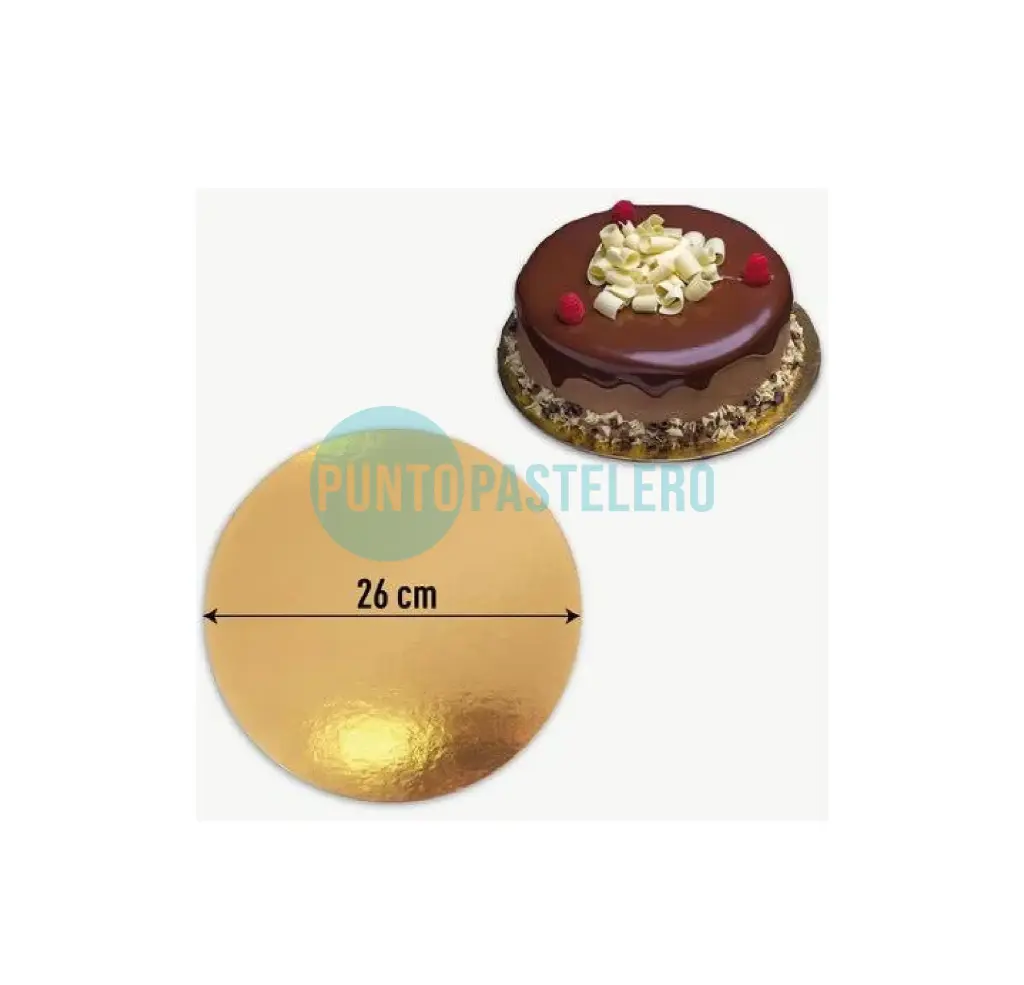 DISCO DORADO BASE TORTA LAMINADO (16 CM)