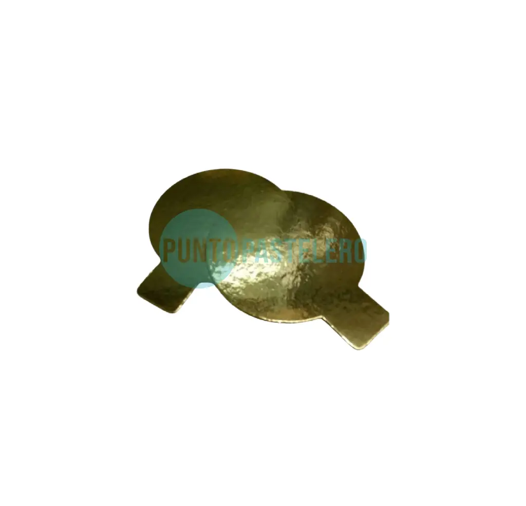 DISCO DORADO CON PESTAÑA (9 CM)