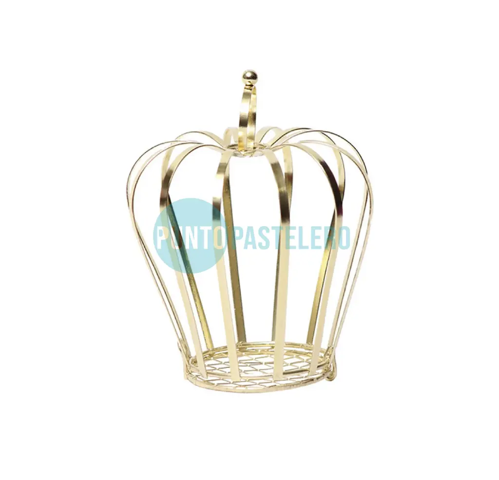 JAULA CORONA DORADA (9 X 8 CM)
