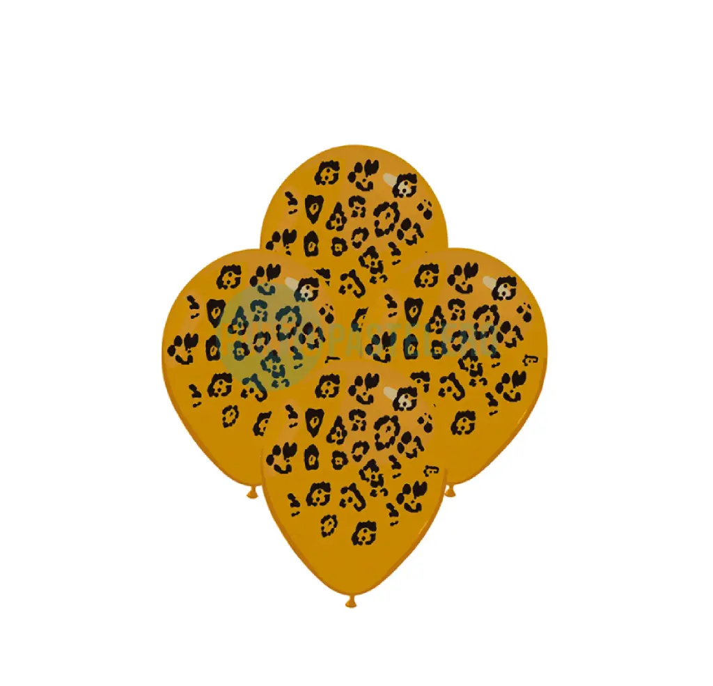GLOBO LATEX 12" ESTAMPA ANIMAL PRINT LEOPARDO
