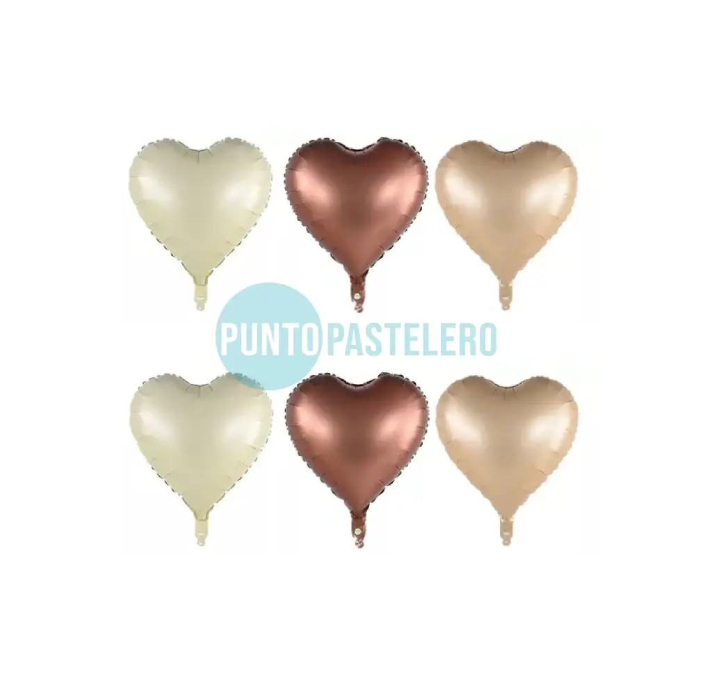 GLOBO CORAZON METALIZADO 45 CM (COLORES RETRO) [34-1 34-2 CJ 5]