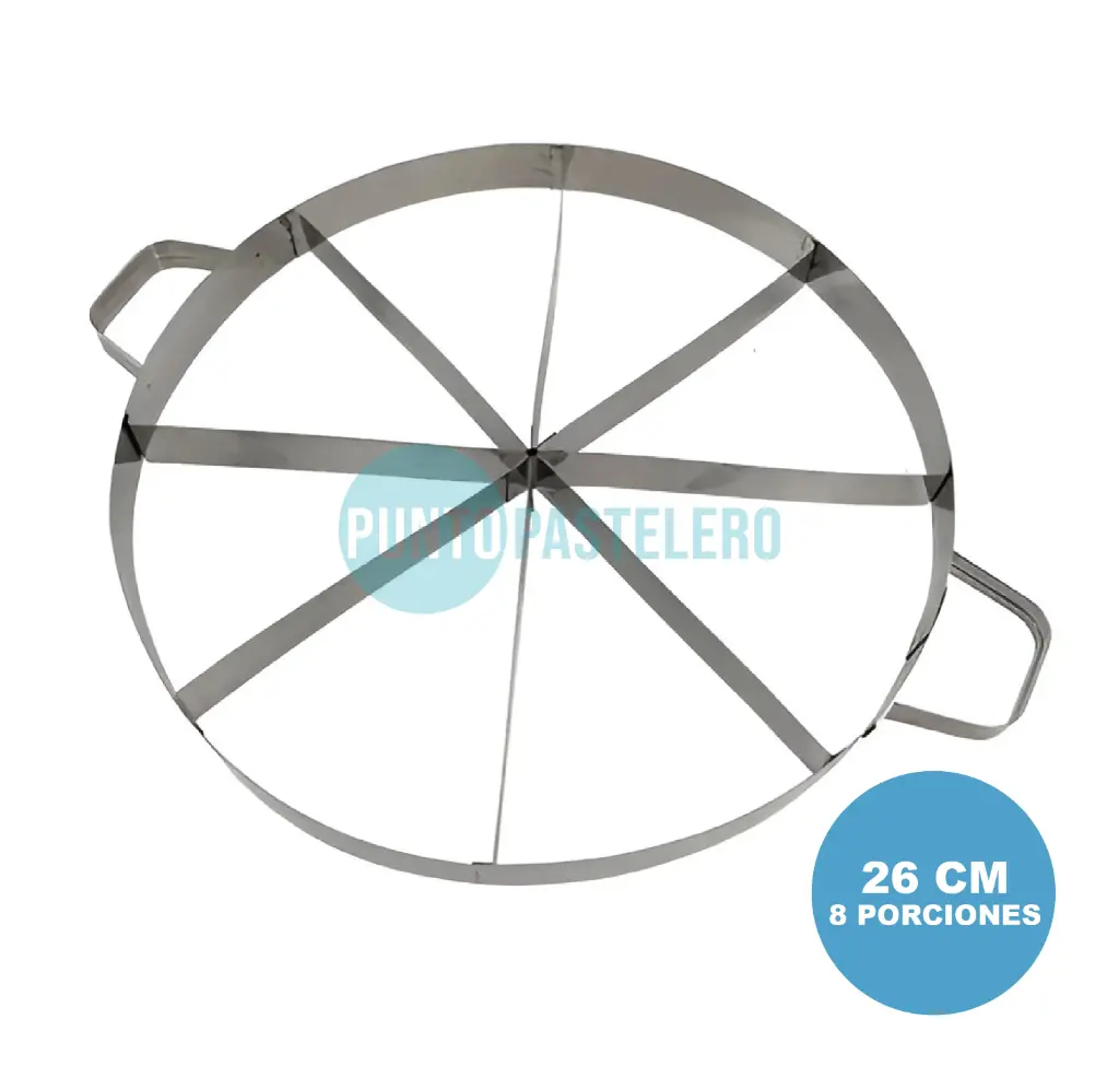 [M268] MARCADOR 8 PORCIONES TORTA 26 CM ACERO INOXIDABLE