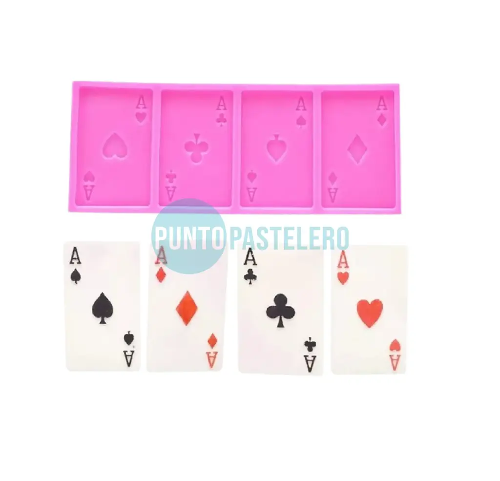 MOLDE DE SILICONA CARTAS POKER [C1]