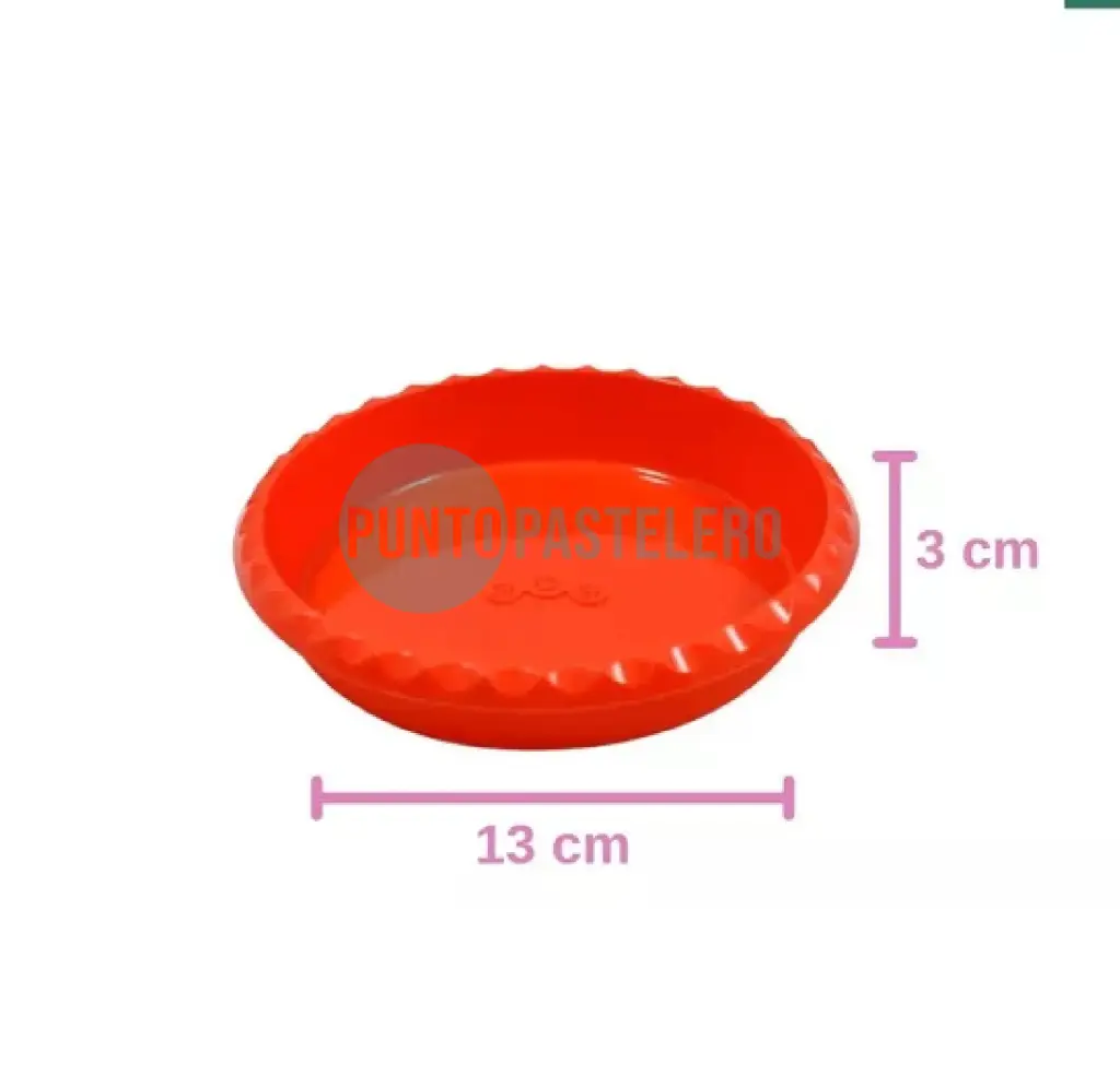 MINI TARTERA SILICONA BORDE RIZADO (13 CM)