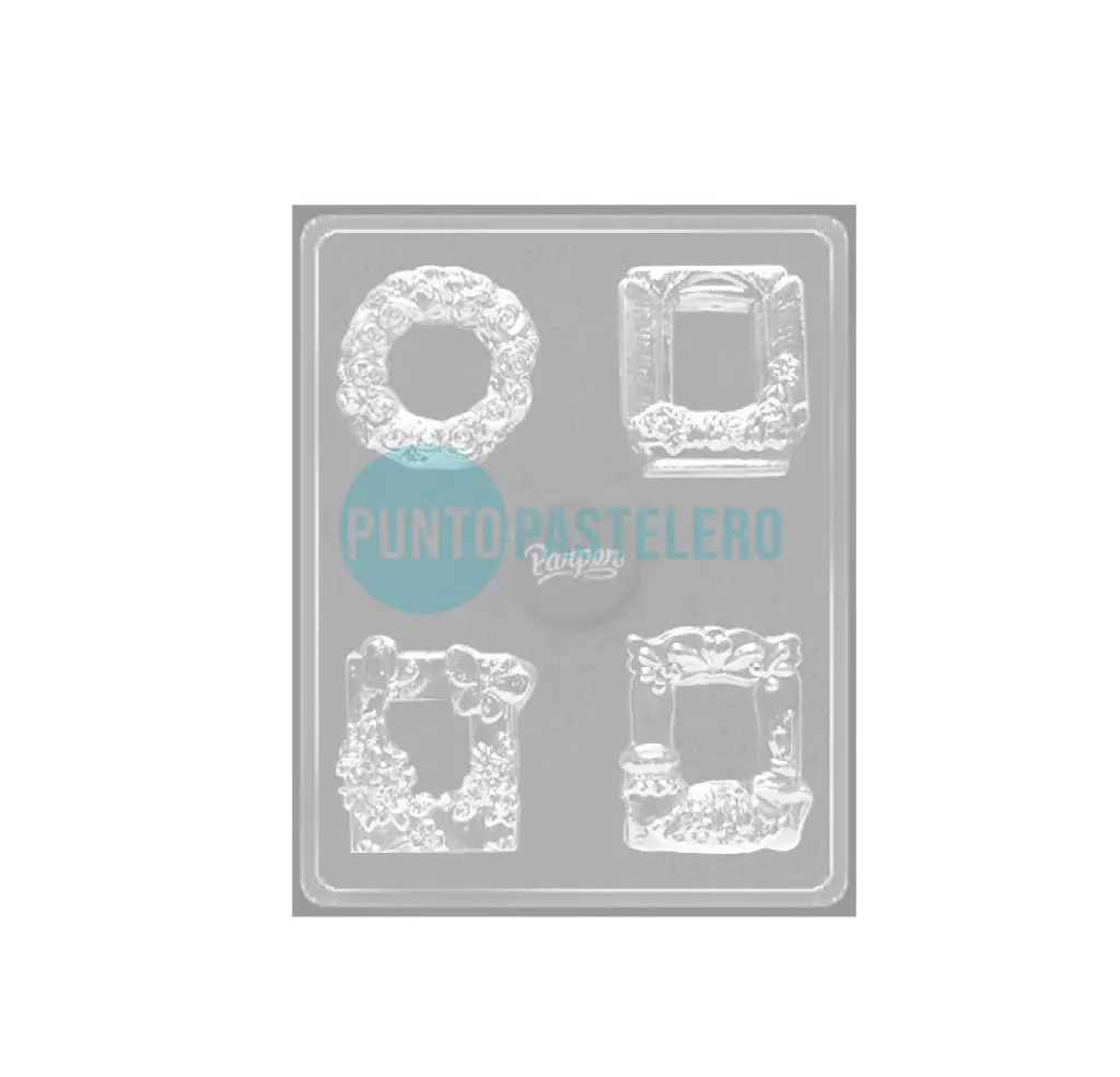 PLACA ACETATO PARPEN MARCOS CON FLORES [B6]