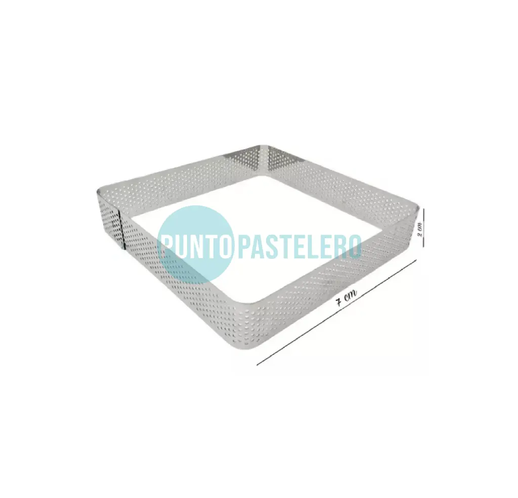 [7793291004866] CINTURA MICROPERFORADA ACERO CUADRADA 7 CM (DOÑA CLARA)