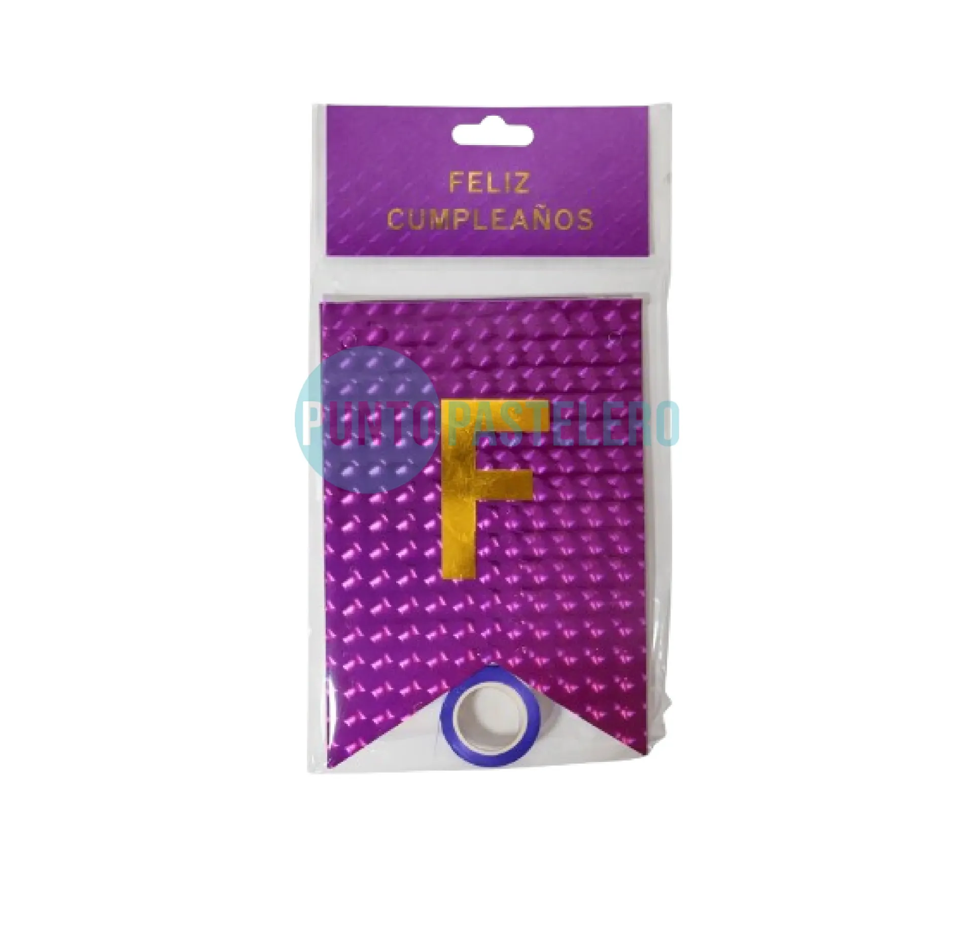 BANDERIN FELIZ CUMPLEAÑOS MATRIX VIOLETA