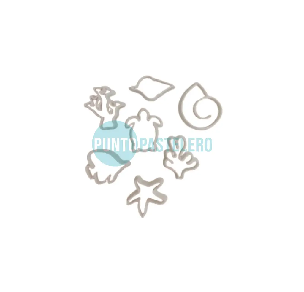 SET CORTANTE MARCADOR PLASTICO 3D MAR MINI (6 U.)