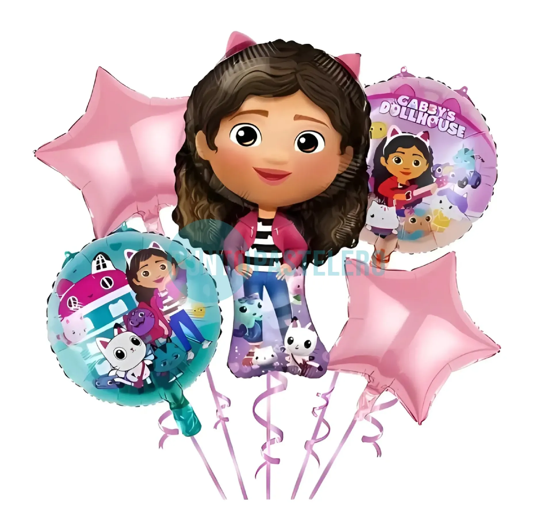 SET DE GLOBOS GABBYS DOLLHOUSE (5 PZ)