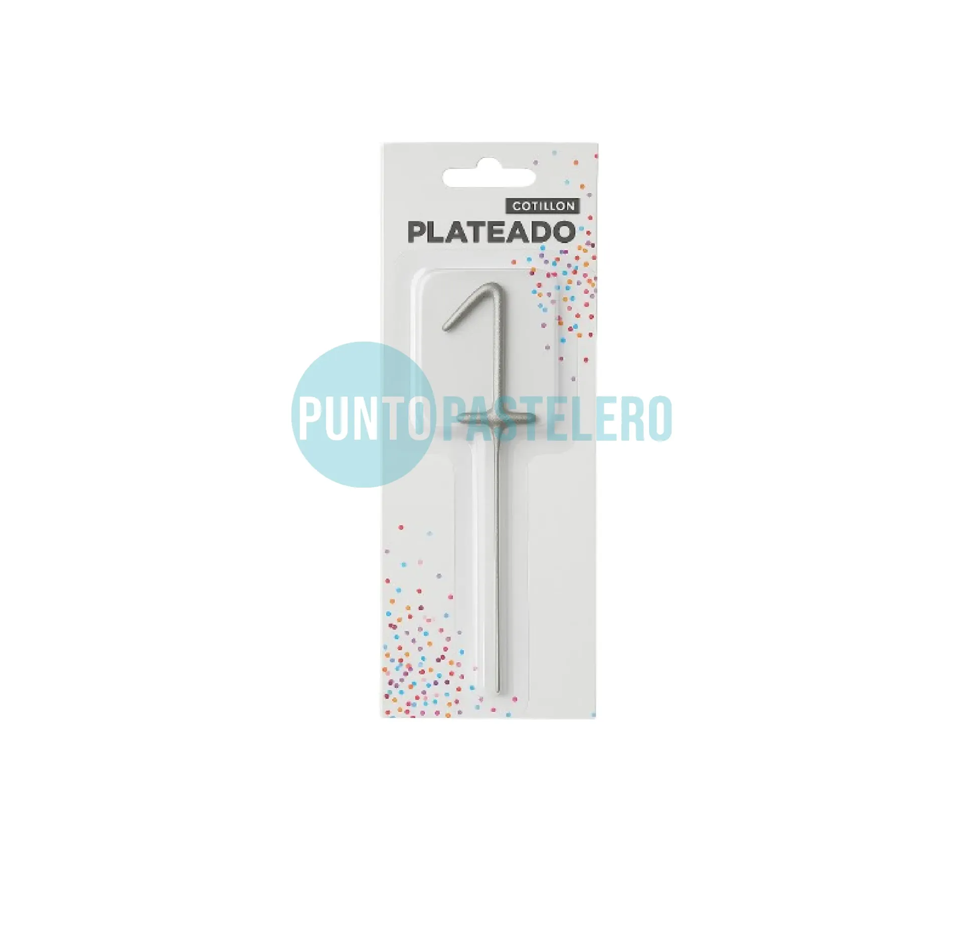 [SPAR1] VELA SPARKLER PLATEADO (N° 1)
