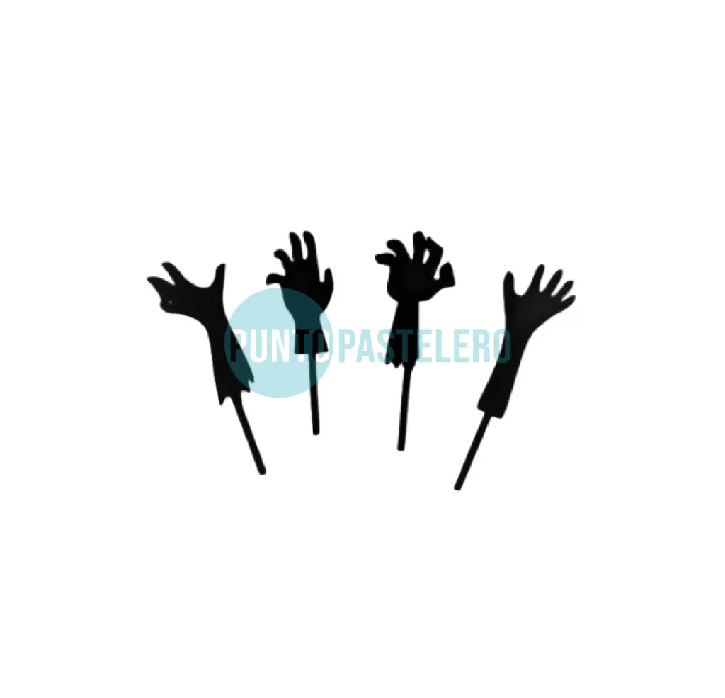 SET TOPPERS MANO DE ZOMBIE (4 U.)