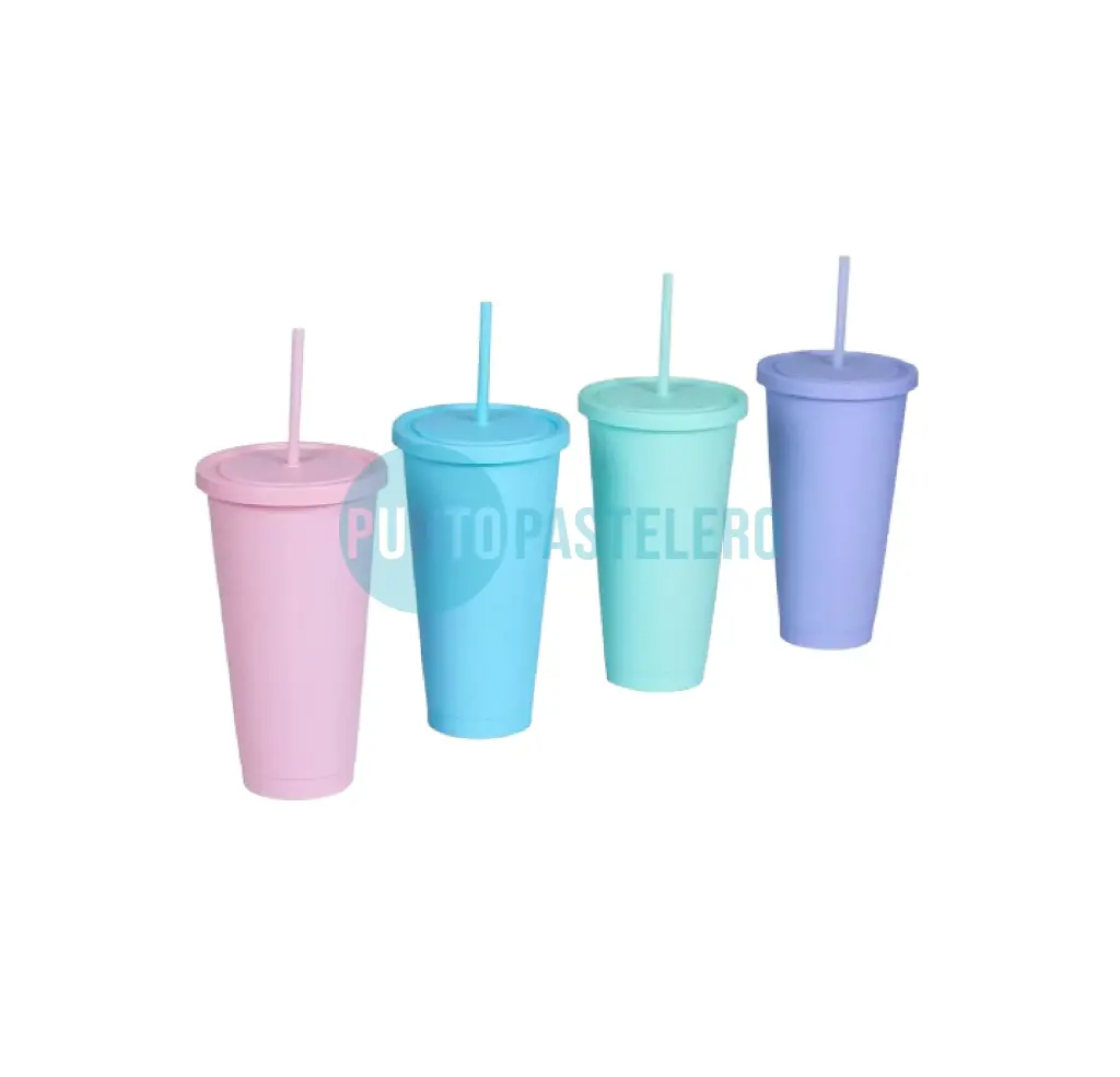 VASO ECO LISO MILKSHAKE CON SORBETE 500CC (COLORES PASTEL)