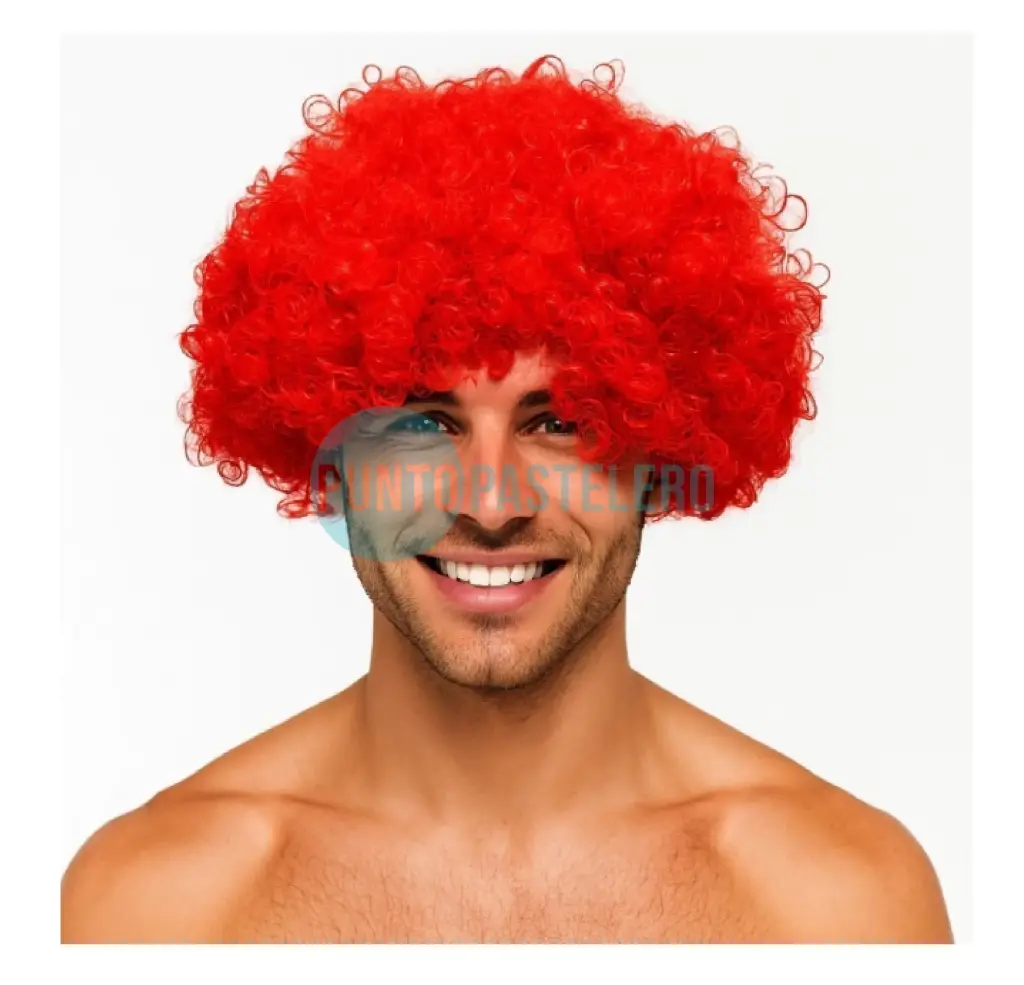 PELUCA PAYASO PREMIUM ROJO