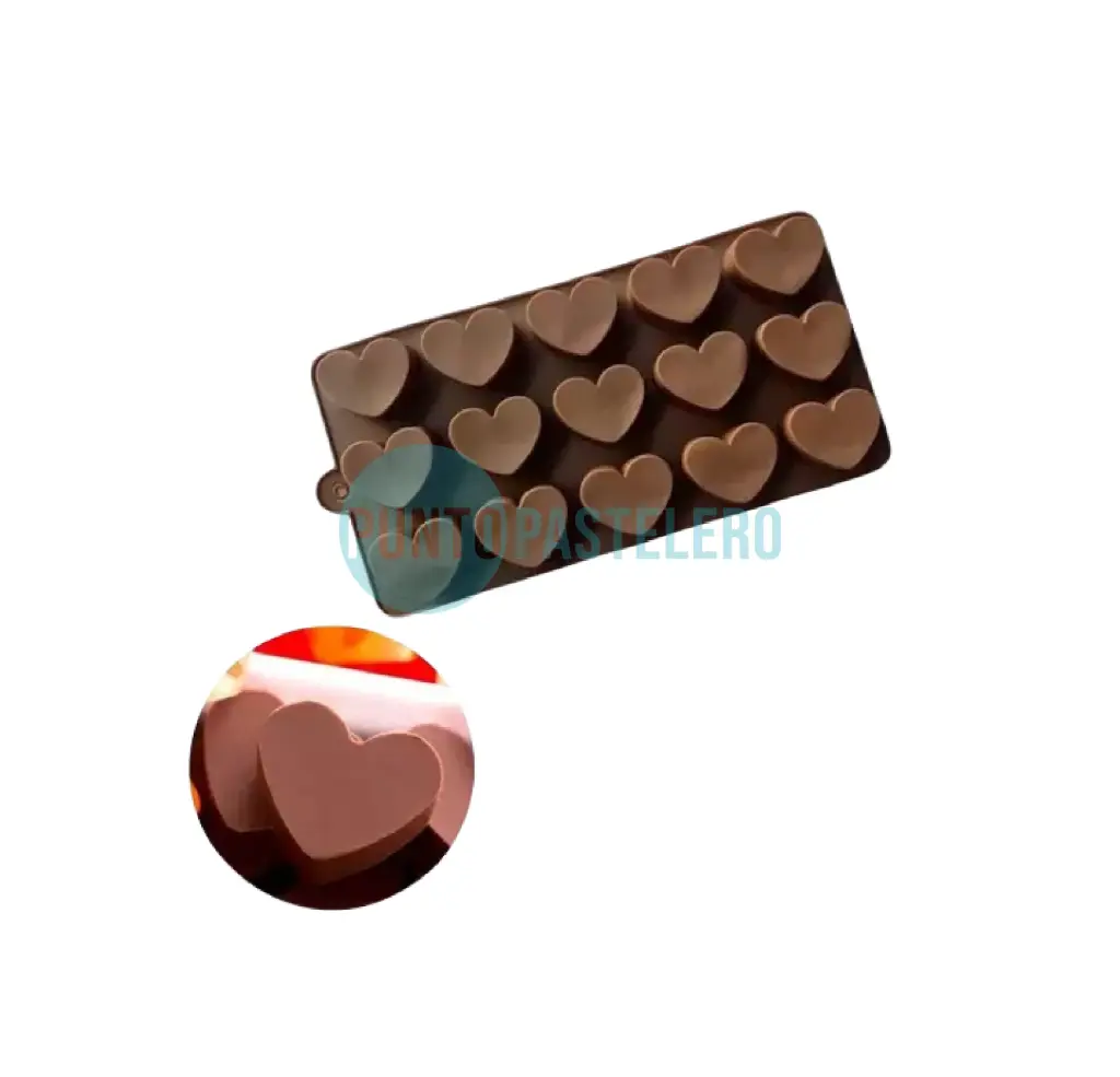 MOLDE BOMBON SILICONA CORAZON LISO