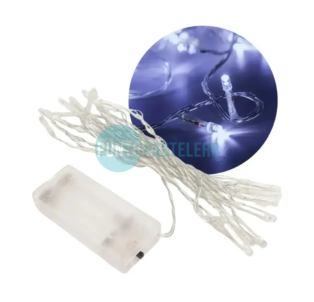[7502001210028] GUIRNALDA LED 20 LUCES (FRIA) (2 MT) (PILA AA)