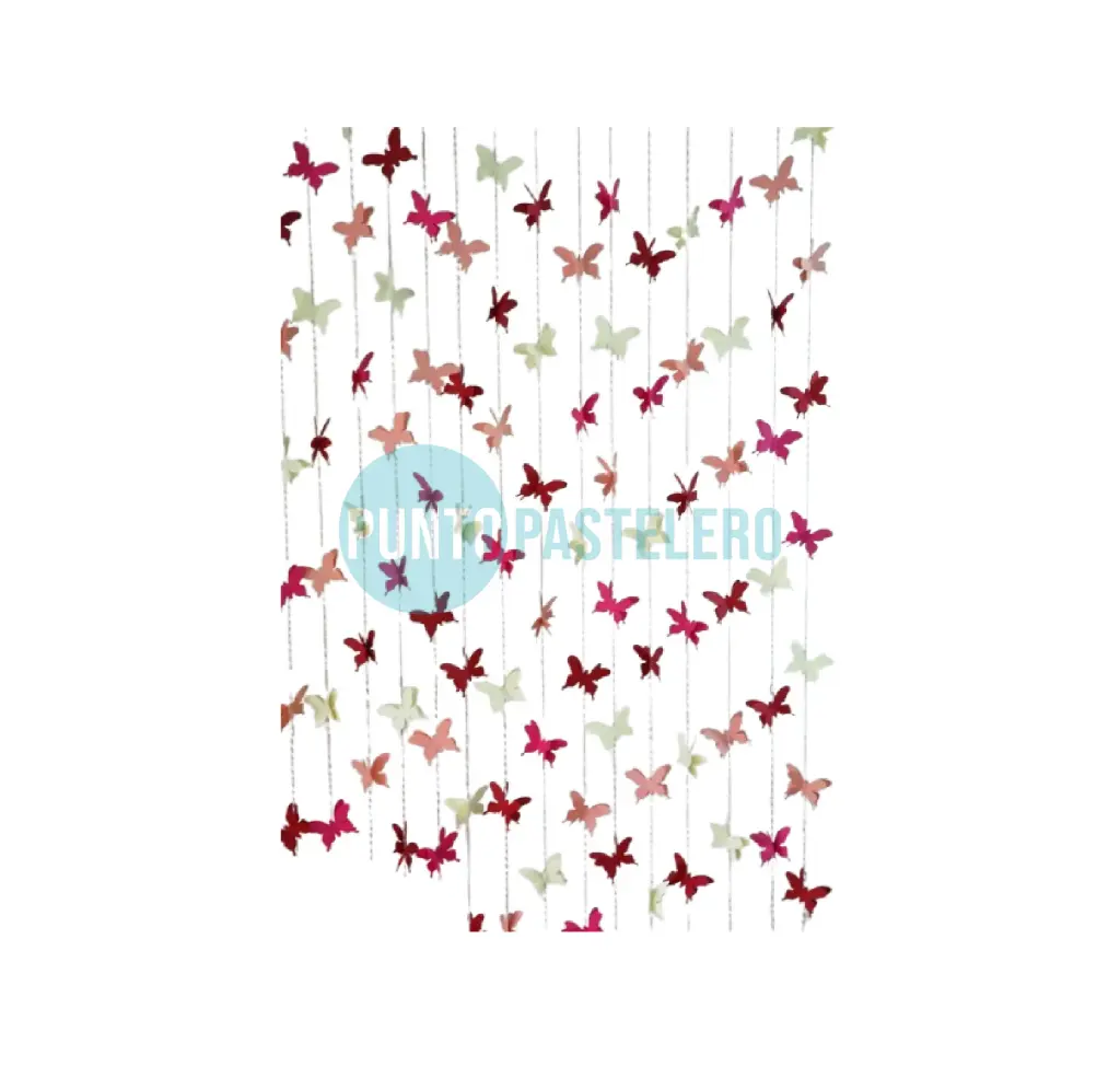 ADORNO COLGANTE MARIPOSA PARA ARMAR ROSA (40 PZ)