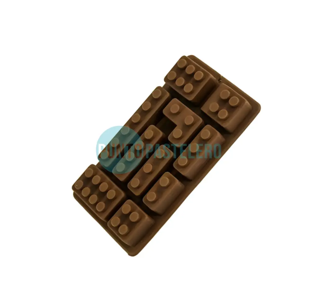 MOLDE BOMBON SILICONA 10 BLOQUES LADRILLITOS [P]