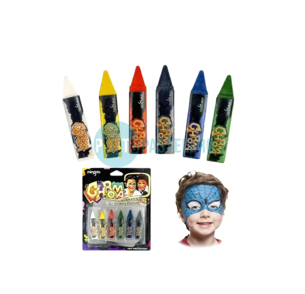 [6984582436126] PINTURA PARA MAQUILLAJE ARTISTICO CRAYONES (X 6 U.)