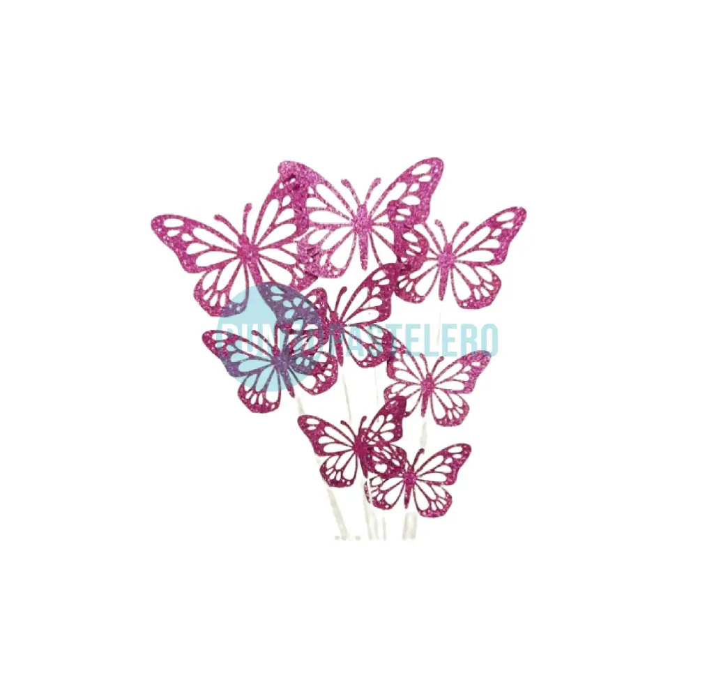 ADORNO COLGANTE MARIPOSA PARA ARMAR FUCSIA (40 PZ)