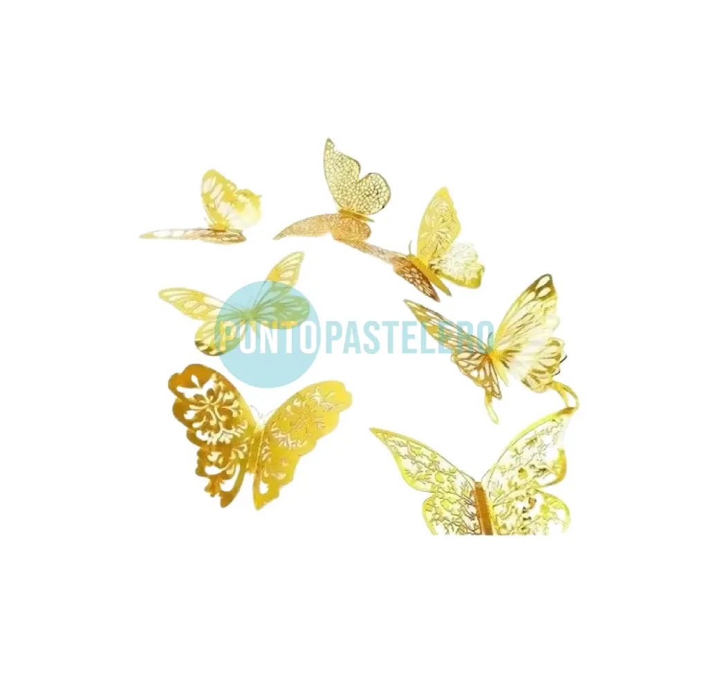 ADORNO COLGANTE MARIPOSA PARA ARMAR DORADA (40 PZ)