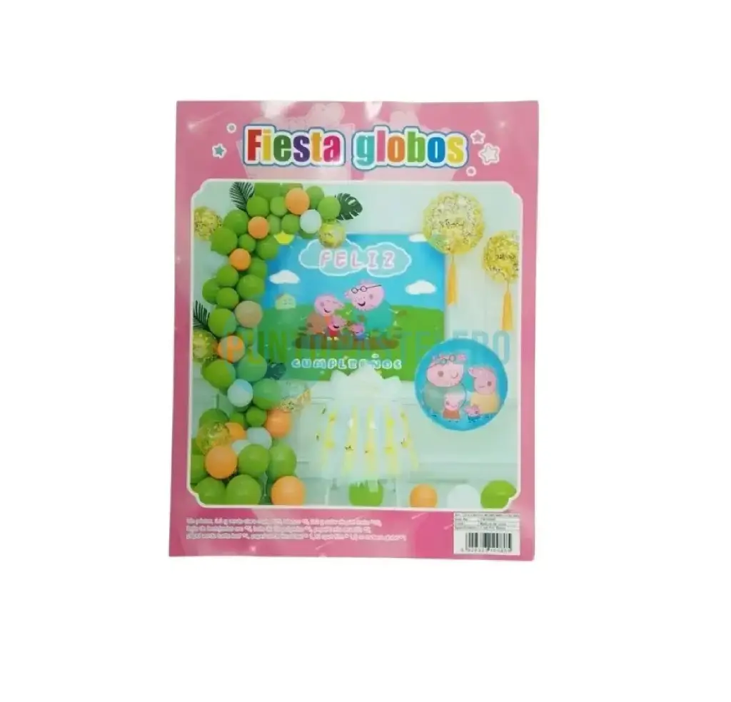 SET GUIRNALDA DE GLOBOS TODO EN UNO PEPPA PIG