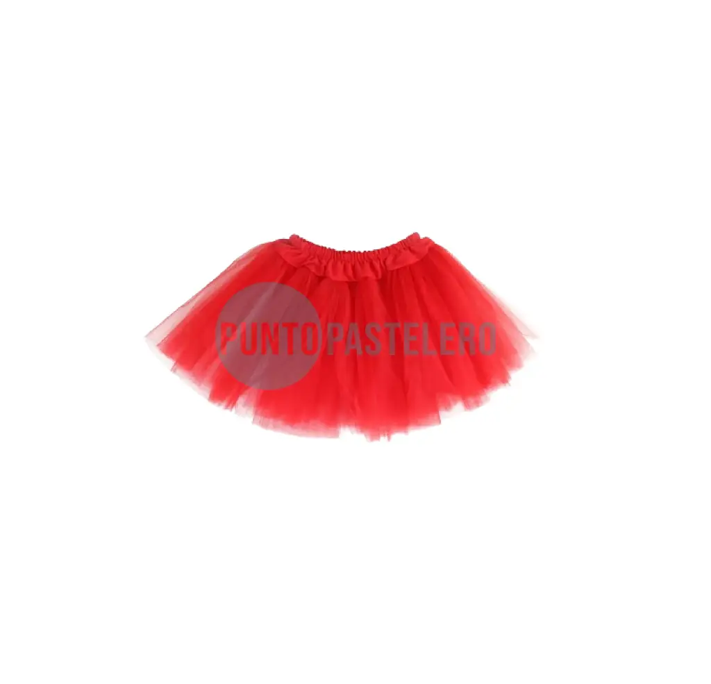 TUTU 3 CAPAS ROJO 30 CM