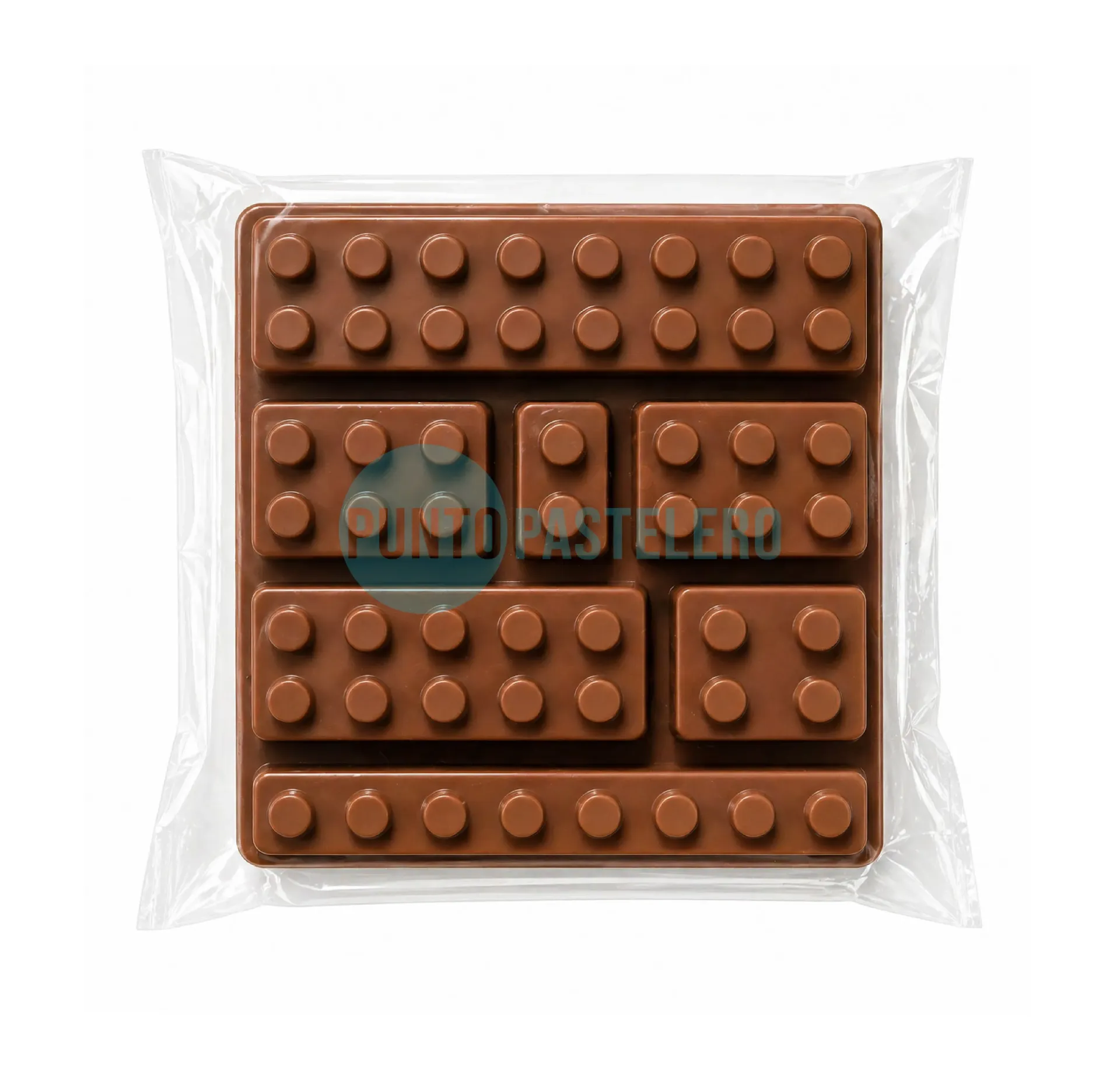 MOLDE BOMBON SILICONA 7 BLOQUES LEGO [P]