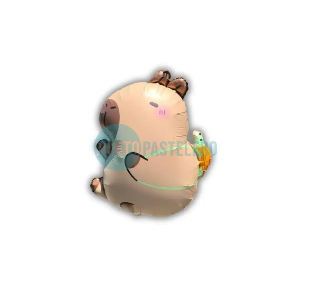 GLOBO METALIZADO CAPIBARA CON MOCHILA (50 CM) [C3-F6]