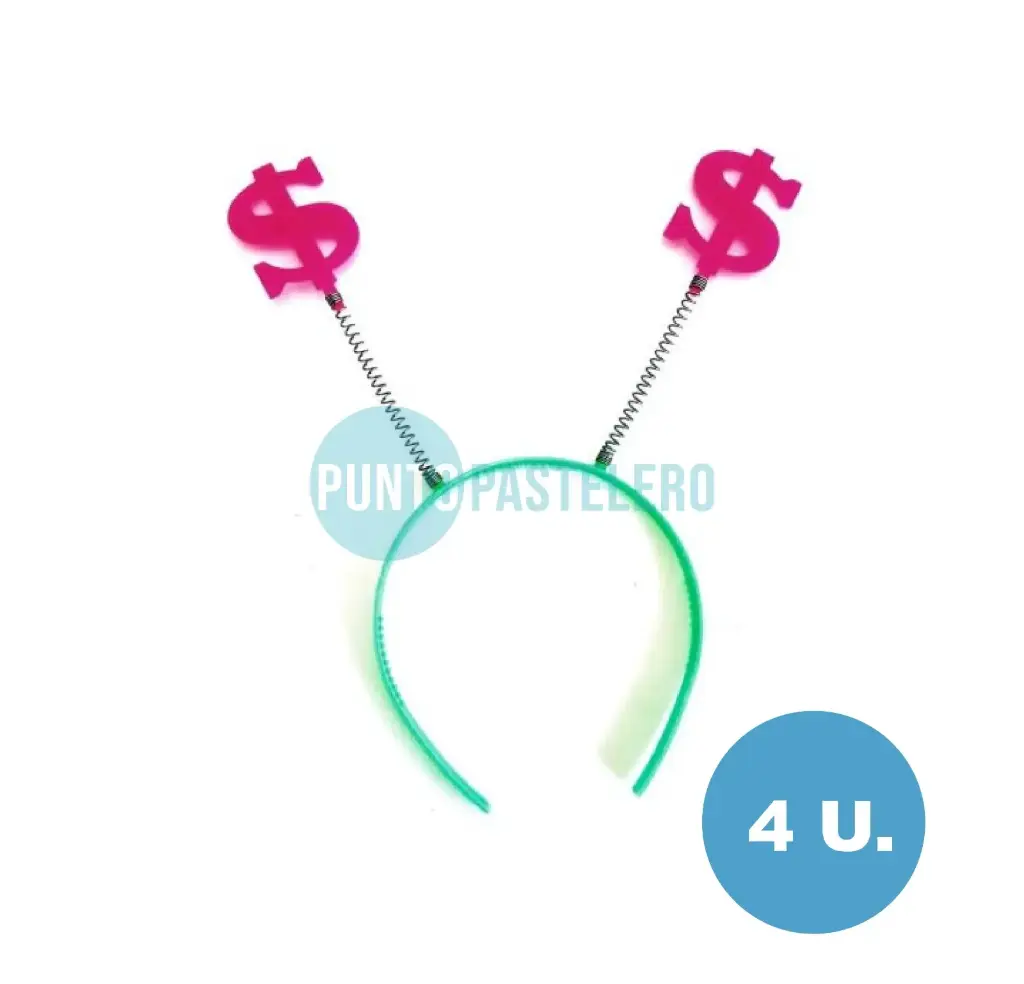 VINCHA PLASTICA FLUO SIGNO PESOS (4 U.)