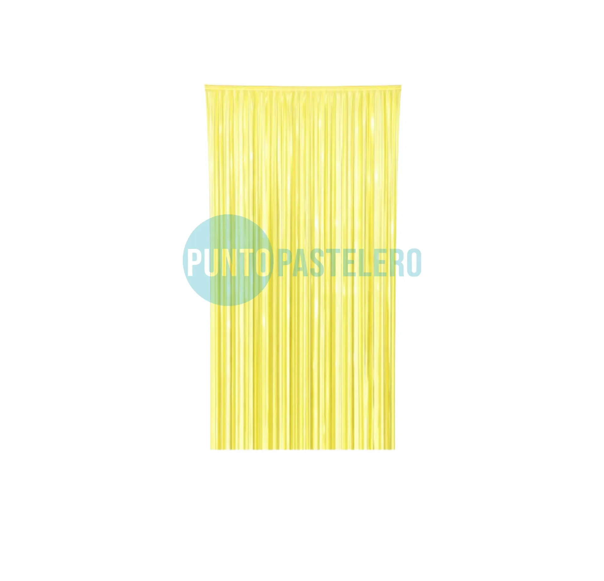 [7798047032476] CORTINA AMARILLO PASTEL FOIL FRINGE (1 X 2 MT.)