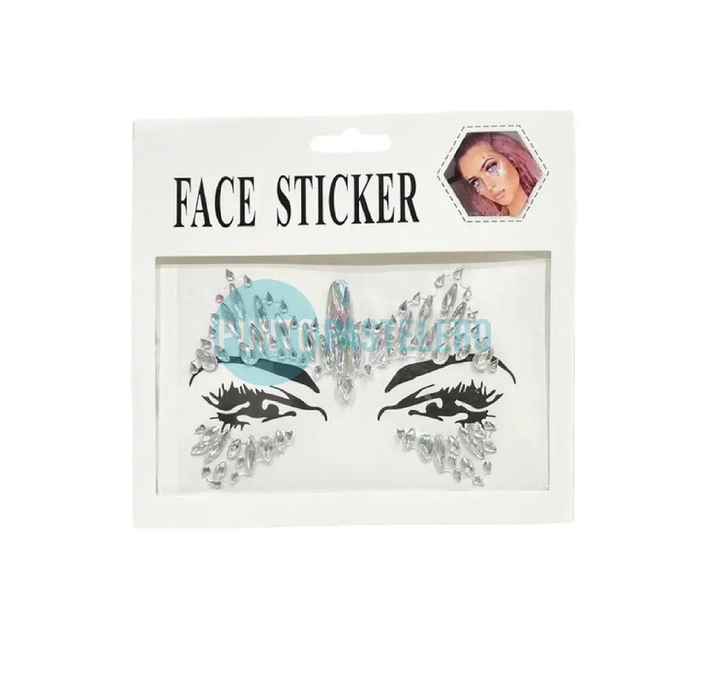 CRISTALES AUTOADHESIVOS STRASS SURTIDOS PARA ROSTRO IRIDISCENTE
