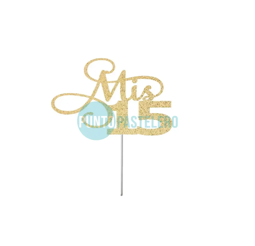 CAKE TOPPER ACRILICO MIS 15 AÑOS