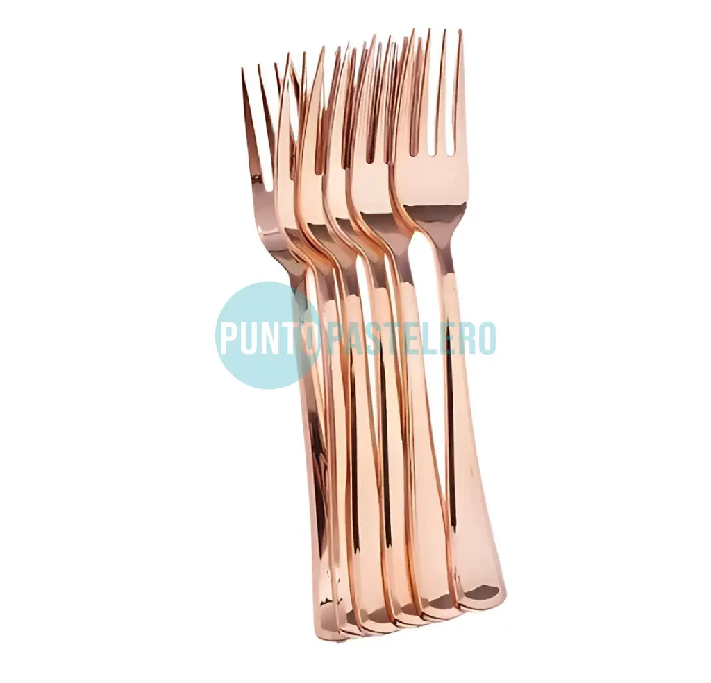 TENEDOR ROSA GOLD 18 CM (X 10 U.)