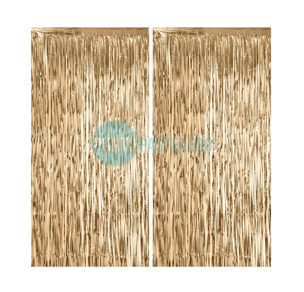 [6929323172352] CORTINA METALIZADA CHAMPAGNE FOIL FRINGE (1 X 2 MT.)