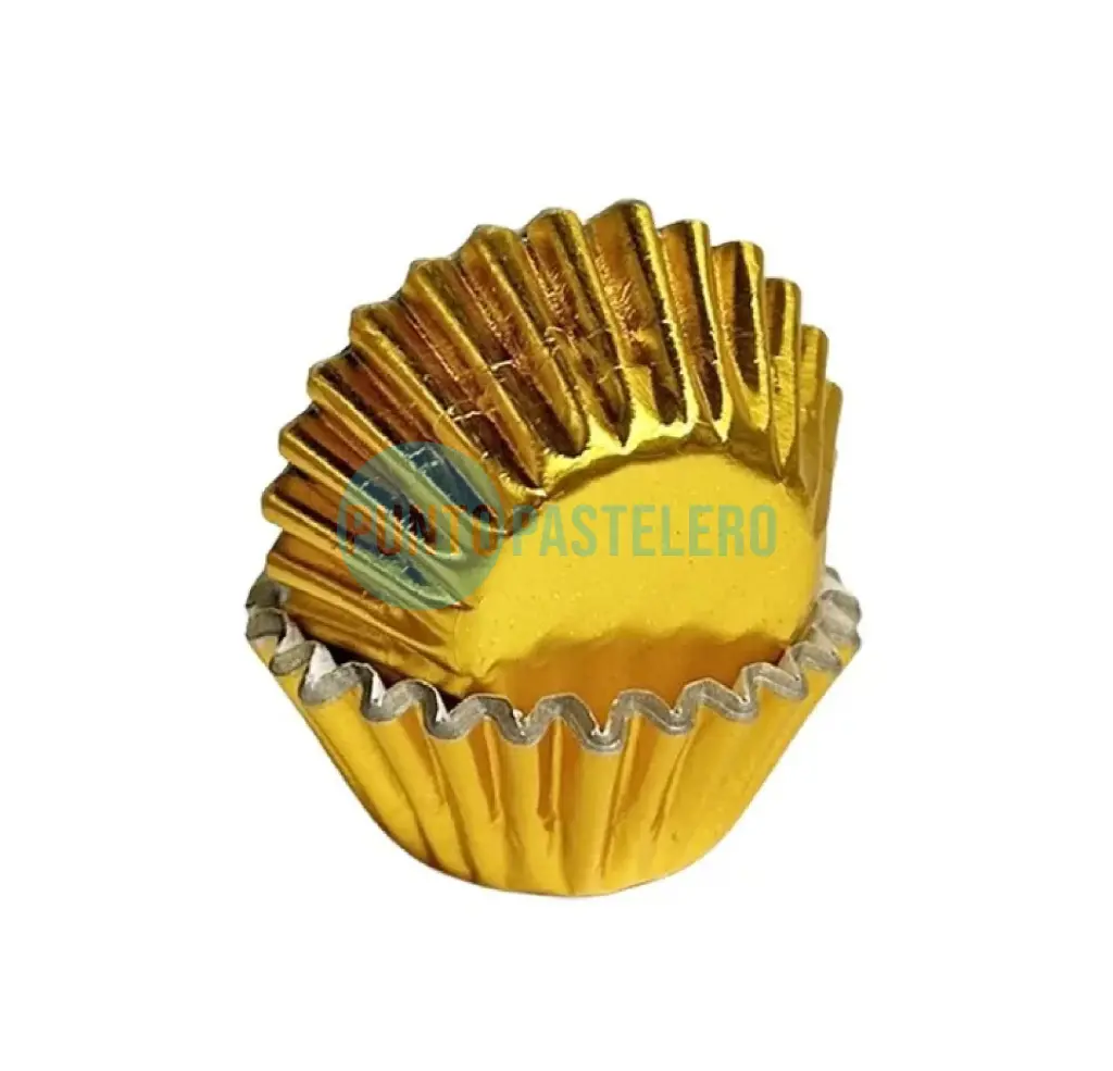 PIROTIN CUPCAKE Nº7 METALIZADO DORADO (X 100 U.)